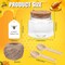 30 Pack 3.4 oz Mini Hexagon Honey Jars with Spoon, Empty Plastic Honey Jars with Wooden Spoons Thank You Tag Cork Cap and Rope for Wedding Favors Baby Shower Party Guests Gifts Cork Cap